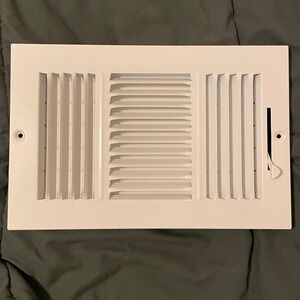 10x6 (in) White HVAC Wall Vent Diffuser Grill Cover Air Condition Louvered 3Way